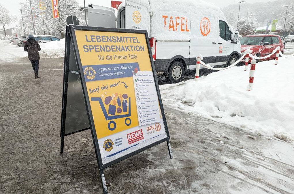 Überwältigender Erfolg – Priener Bürger spenden 1 Tonne Lebensmittel für die Tafel