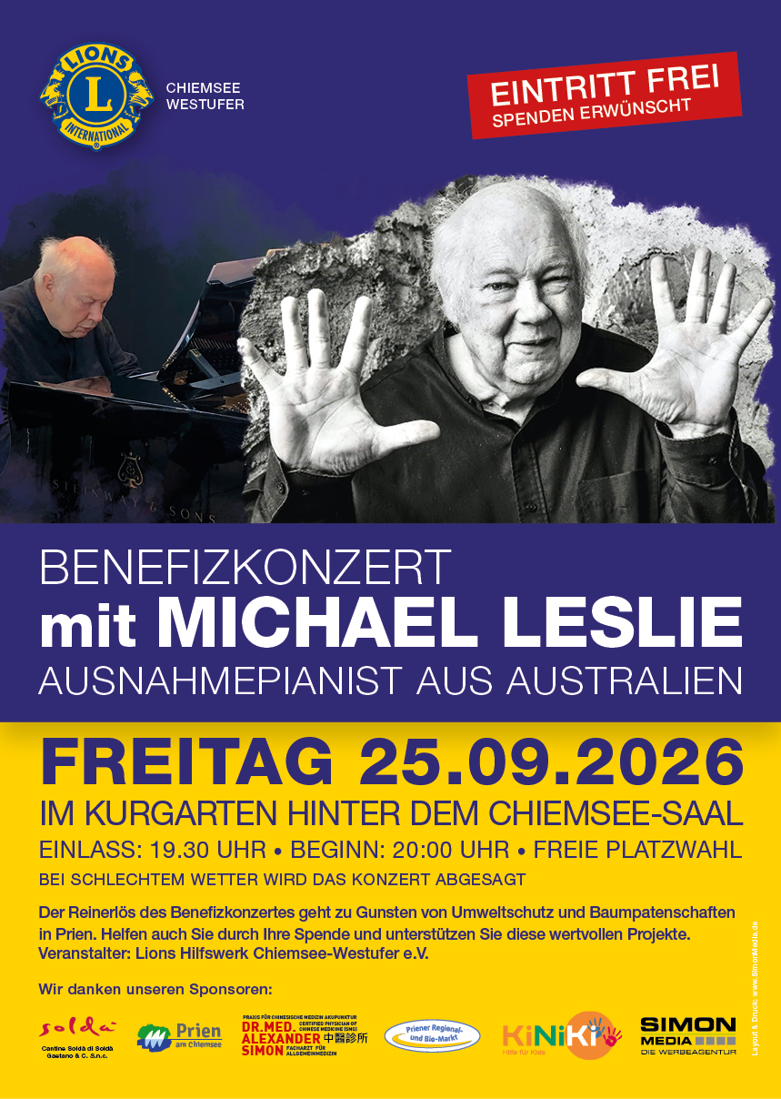 Lions_Club_Westufer_Benefizkonzert25092026 Benefizkonzert am Freitag 25.09.2026 mit Michael Leslie